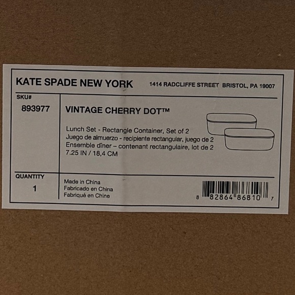 β οΈ Kate Spade Cherry Bento Box set π - Picture 6 of 10
